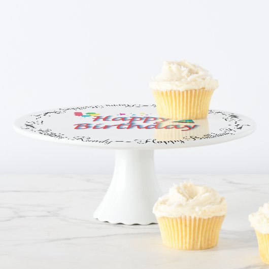 Birthday Monogram Amazing Fab Cake Stand (In Situ)