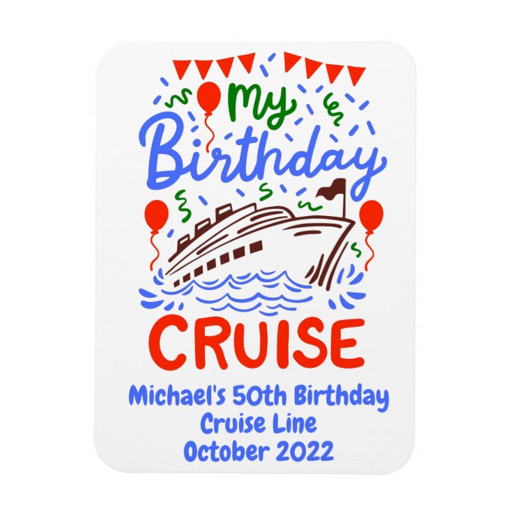 Birthday Monogram Cruising Cruise Cabin Door Zazzle
