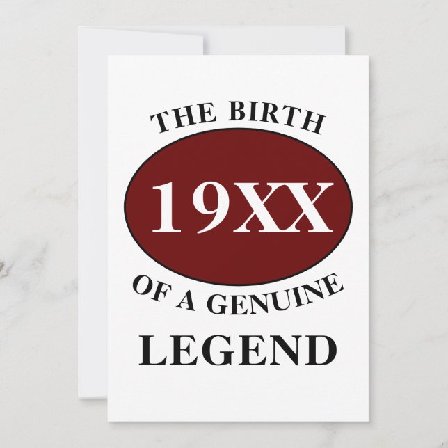 Birthday Monogram Initial Name Year Humor Birthday Invitation (Front)