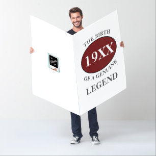 Birthday Monogram Initial Name Year Legend Humor Card