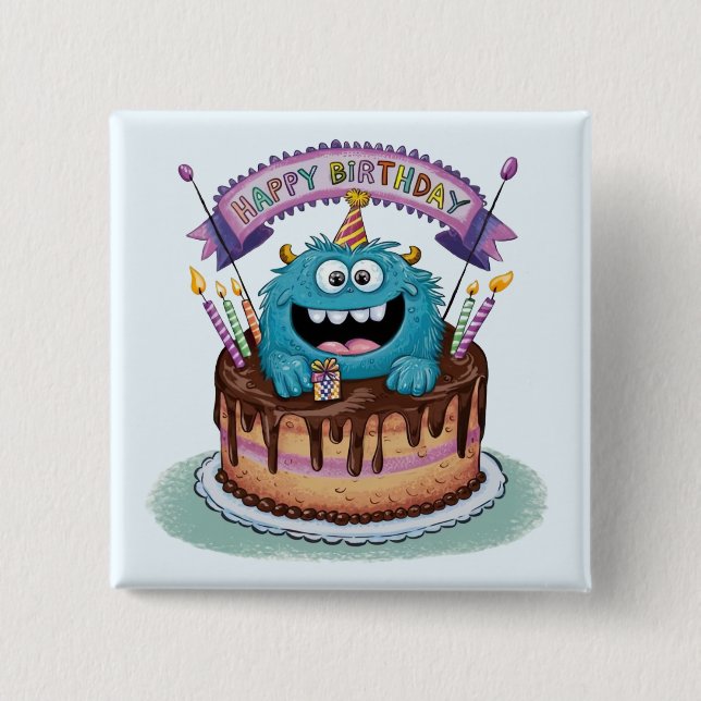 Birthday Monster Button (Front)