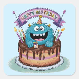 Birthday Monster Sticker Set