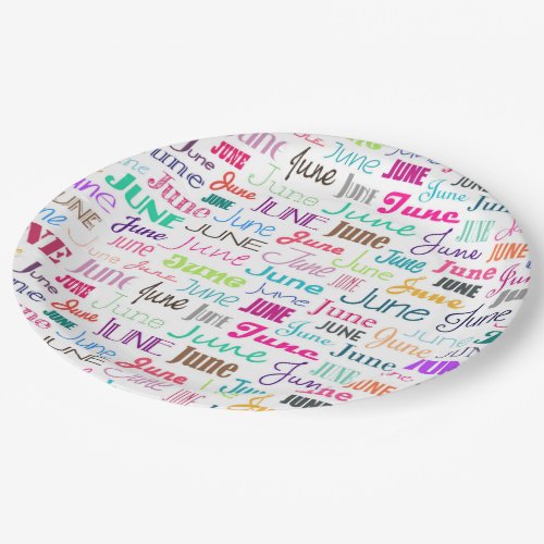 Birthday month June Paper Plates