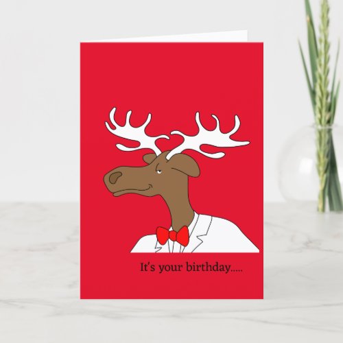 Birthday Moose Card