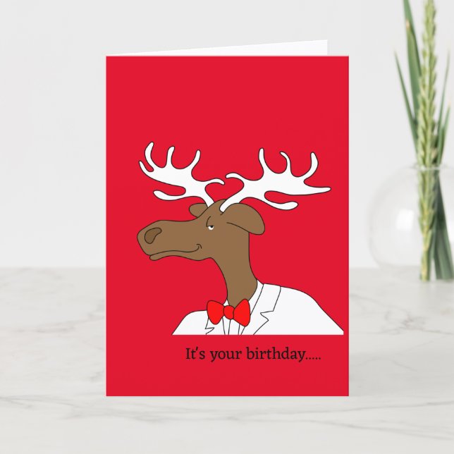 Birthday Moose Card (Front)