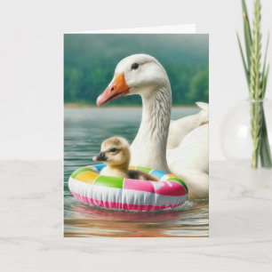 Birthday Mother Goose With Gosling Card