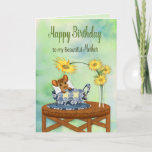 Birthday - Mother - Mouse in Tea Cup Resting Card<br><div class="desc">See same image for other products and different categories of cards.</div>