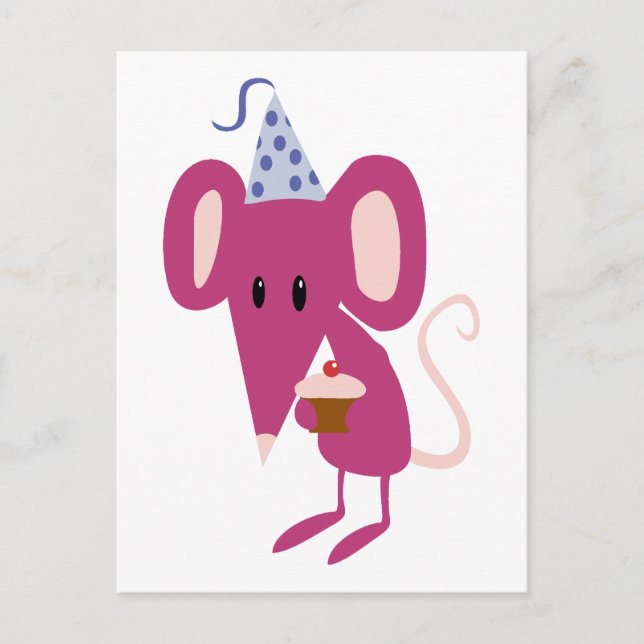 Birthday Mouse Postcard (Front)