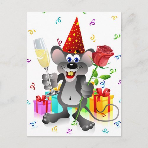 Birthday Mouse Postcard