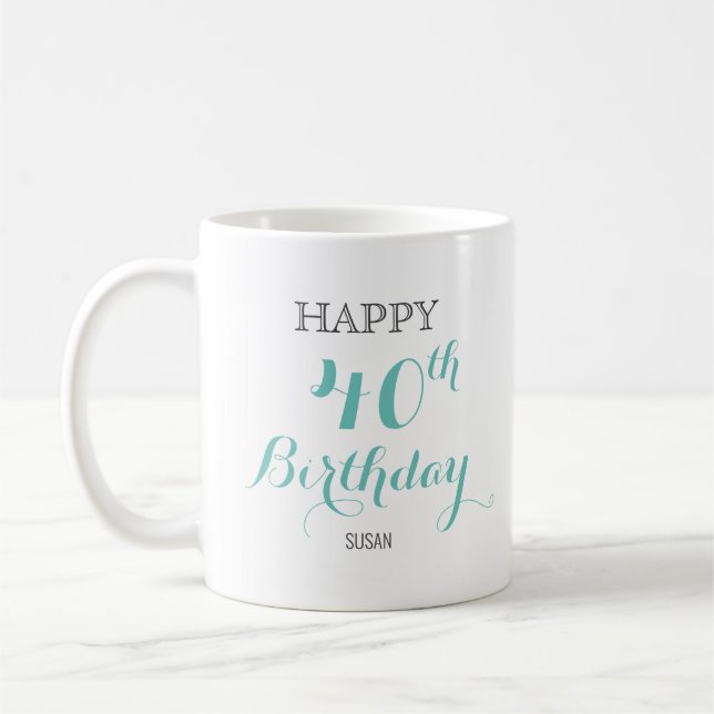 Birthday Mug for lady with customized age (Left)