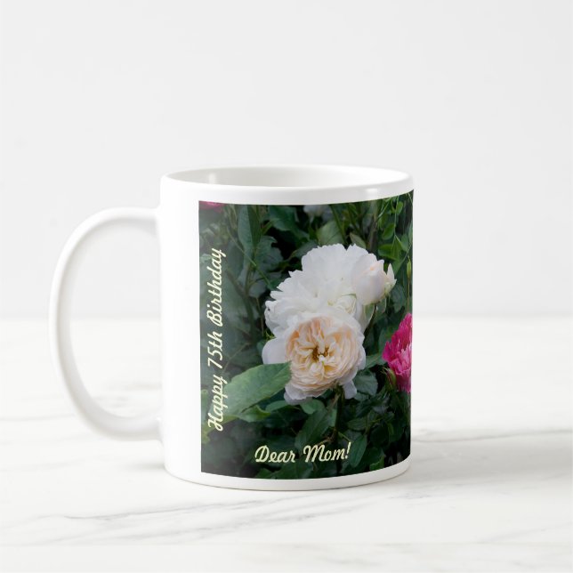 Birthday Mug for Mom with Roses (Left)