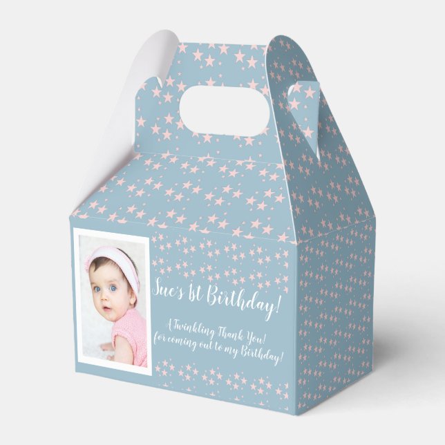 Birthday Multi Mixed Stars Favor Boxes (Front Side)