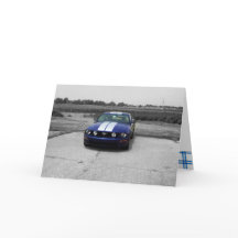 Birthday Muscle car Blue Card
