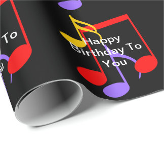 Birthday Music Notes Wrapping Paper