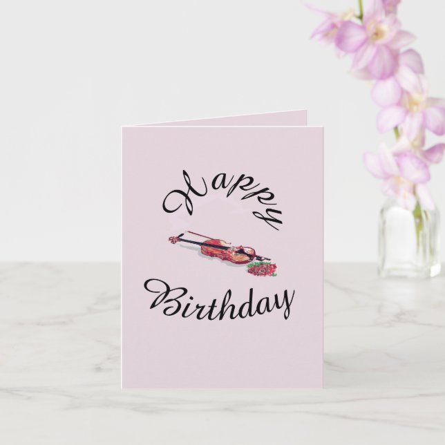 Birthday : Music Of Love Card (Orchid)
