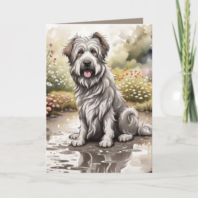 Birthday Mutt In A Mud Puddle Card (Front)