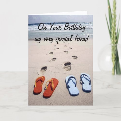 BIRTHDAY MY VERY SPECIAL FRIEND BEACH CARD