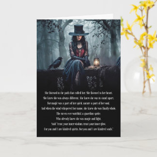 Birthday Mystical Magical Raven and Woman Card