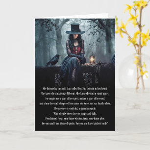 Birthday Mystical with Raven Gothic Wicca Pagan  Card
