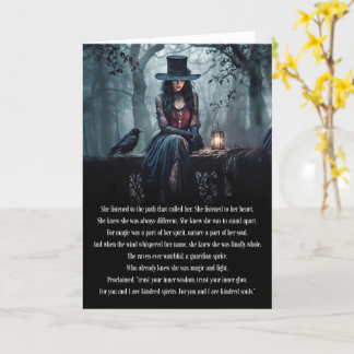 Birthday Mystical with Raven Gothic Wicca Pagan  Card