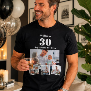 Birthday name age photo collage T-Shirt