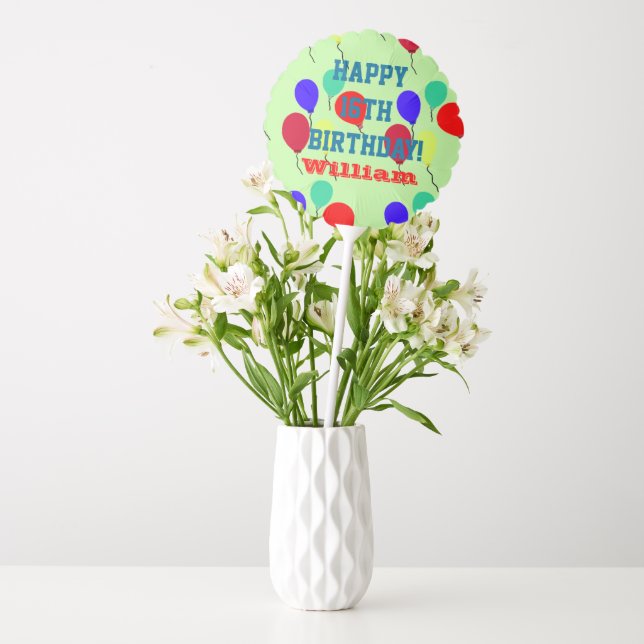 Birthday Name Balloons (Vase)