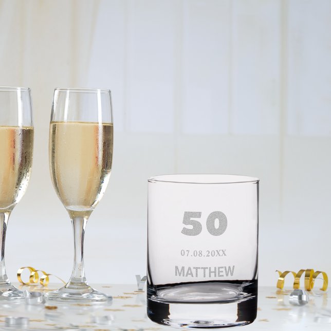 Birthday name date modern rocks glass (Creator Uploaded)