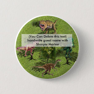 Birthday Name Pin Favors for Dinosaurs Party