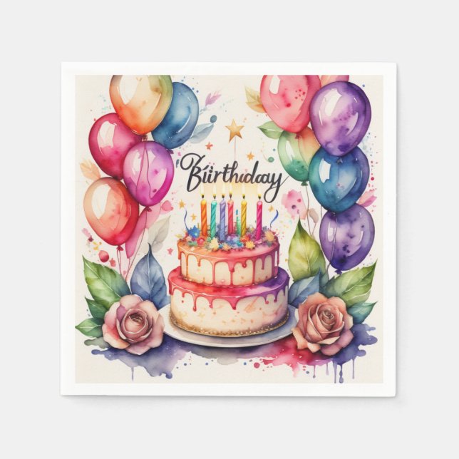 Birthday  napkins (Front)