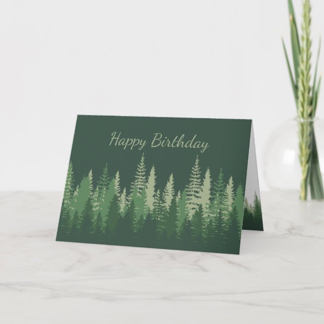 Birthday Nature Therapy Forest Connect with Nature Card (Front)