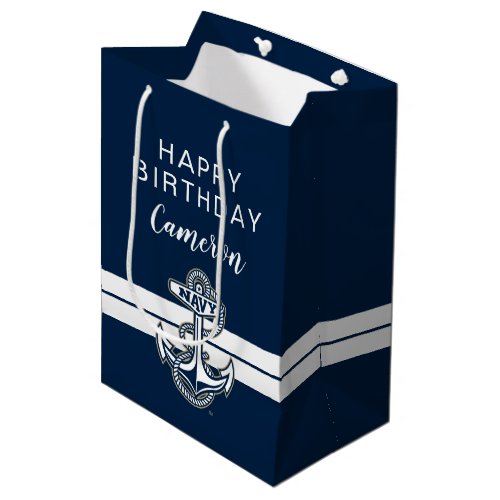 Birthday  Naval Academy Anchor Medium Gift Bag