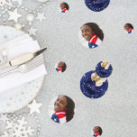 Birthday navy blue glitter gold balloons photo confetti<br><div class="desc">A navy blue background with elegant faux sparkles and golden balloons. The blue color is uneven.  Personalize and add a photo,  name and age.  White letters.</div>