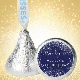 Birthday navy blue glitter tiara thank you hershey®'s kisses®