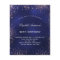 Birthday navy blue rose gold budget invitation
