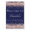Birthday navy blue rose gold welcome 