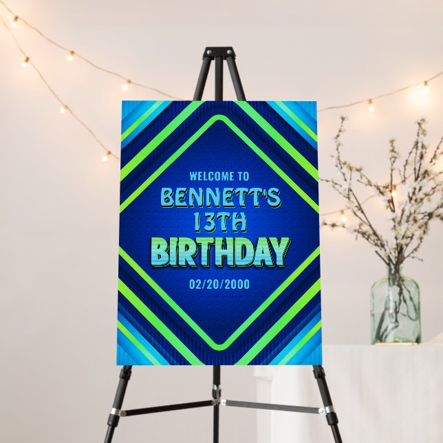 Birthday Neon Foam Board (In Situ (Stand))