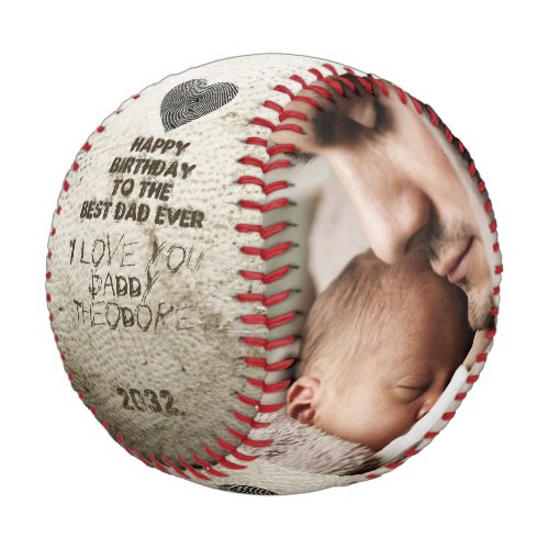 Birthday New Dad to Be CreateYourOwn Photo Collage Baseball