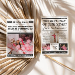 Birthday Newspaper Invitation 21st Birthday Invite<br><div class="desc">Birthday Newspaper Invitation 21st Birthday Invite
Celebrate 21st with this fun and cute Birthday Newspaper Invitation. asily edit the text and add your own photos!</div>