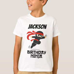 Birthday Ninja Custom Name Party T-Shirt