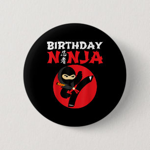 Birthday Ninja - Kids Ninja Birthday Party - Birth Button