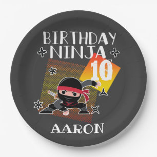 Birthday Ninja Party Theme Art Martial Lovers Paper Plates