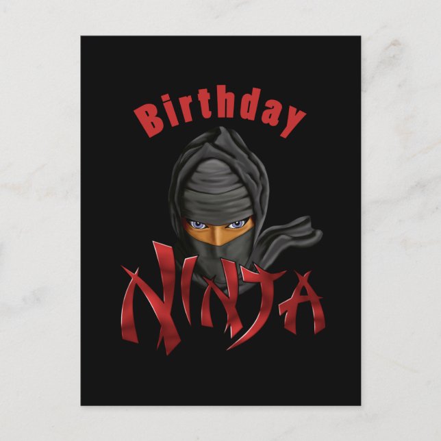 Birthday Ninja Postcard (Front)