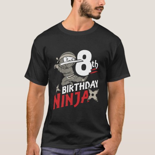 Birthday Ninja Shirt 8 Year Old Ninja Birthday Par