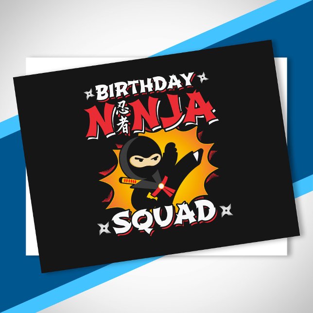 Birthday Ninja Squad Party Theme - Ninja Birthday Postcard (Creator Uploaded)