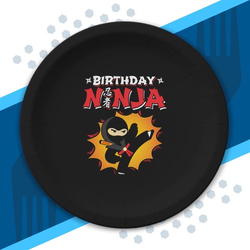 Birthday Ninja Theme Party _ Birthday Ninja Design Paper Plates