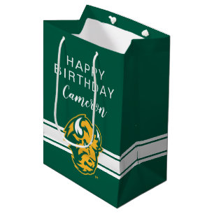 Birthday North Dakota State Bison Head Medium Gift Bag