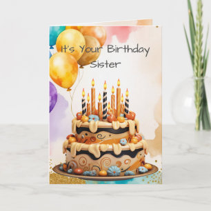 Birthday Not Just Older but Awesomer Fun Sister Card