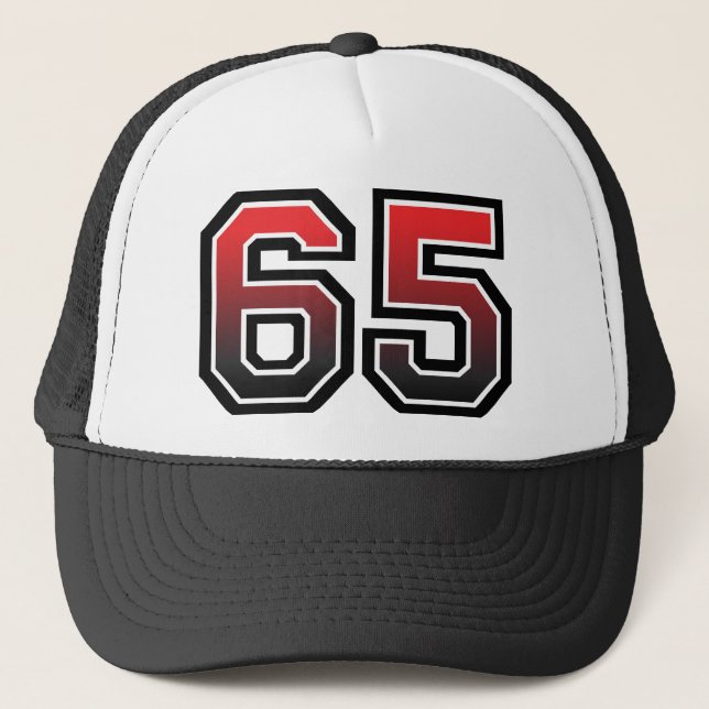Birthday Number 65 Trucker Hat (Front)