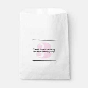 Birthday Number Favor Bag