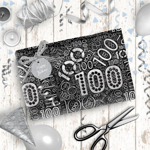 Birthday Number Word Cloud One Hundred D ID270 Wrapping Paper